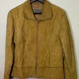 Vintage Tan Small-Medium Leather Jacket